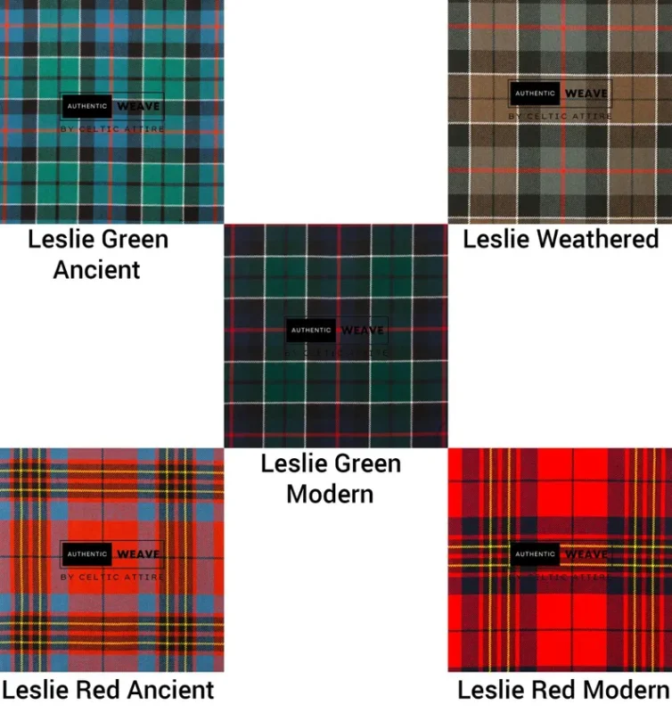 Clan Leslie Tartan Fabrics