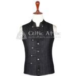 Black Denim Punk Rock Vest