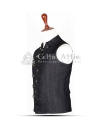 Black Denim Punk Rock Vest