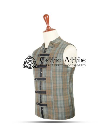 Black Watch Weathered Tartan Punk Rock Vest