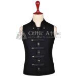 Black Wool Punk Rock Gothic Sleeveless Jacket