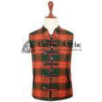 Ulster Red Tartan Punk Rock Waistcoat