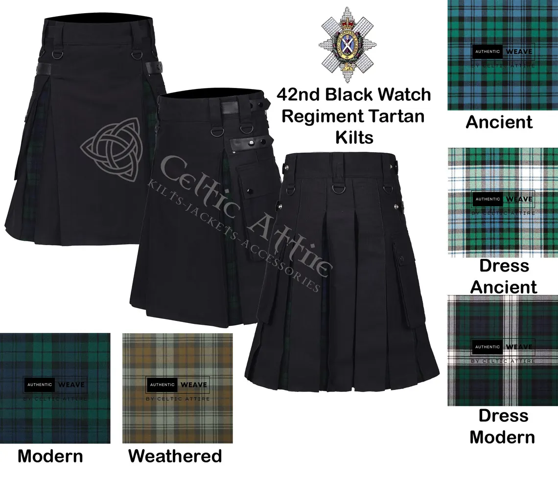 Black Watch Tartan Hybrid Utility Kilt