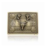 Stag Emblem Scottish Kilt Belt Buckle