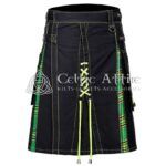 Black Hybrid Utility Fashion Kilts