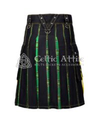 Black Hybrid Utility Fashion Kilts