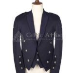 Navy Barathea Wool Prince Charlie Jacket & Waistcoat