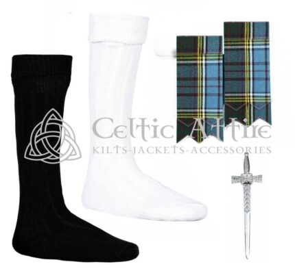 Scottish Anderson Flashes - Socks and Kilt Pin