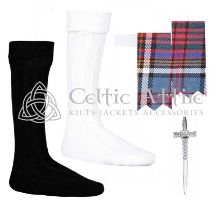 Scottish Anderson Ancient Flashes - Socks and Kilt Pin