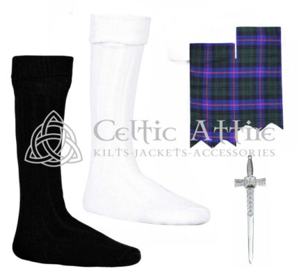 Scottish Armstraong Flashes - Socks and Kilt Pin