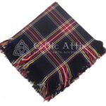 Mens Scottish Black Stewart Tartan Flyplaid
