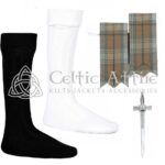 Scottish Black Watch Weathered Flashes - Socks and Kilt Pin