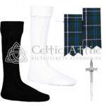 Scottish Blue Douglas Flashes - Socks and Kilt Pin