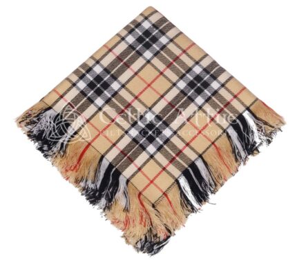 Mens Scottish Camel Of Thompson Tartan Flyplaid