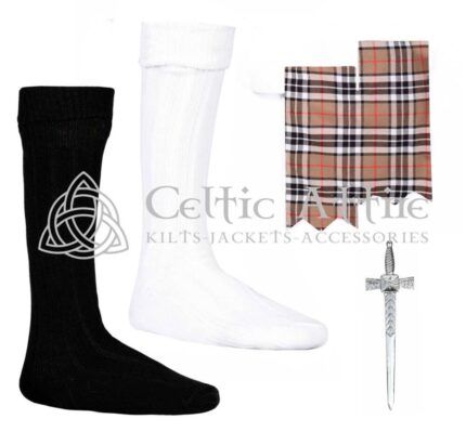 Scottish Camel of Thomson Flashes - Socks and Kilt Pin
