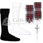 Scottish Dress Stewart Flashes - Socks and Kilt Pin