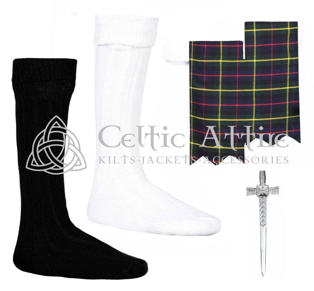 Scottish Farquharson Flashes - Socks and Kilt Pin Scottish Farquharson Flashes - Socks and Kilt Pin
