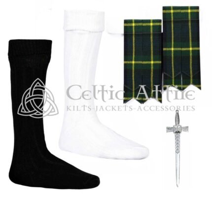 Scottish Gordon Flashes - Socks and Kilt Pin