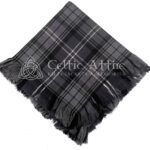 Mens Scottish Hamilton Grey Tartan Flyplaid
