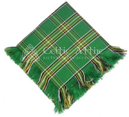 Mens Scottish Irish Green Tartan Flyplaid