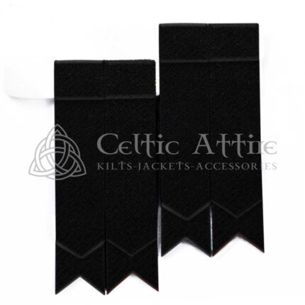 Solid Black Tartan Flashes