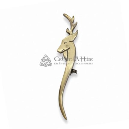 stag head kilt pin
