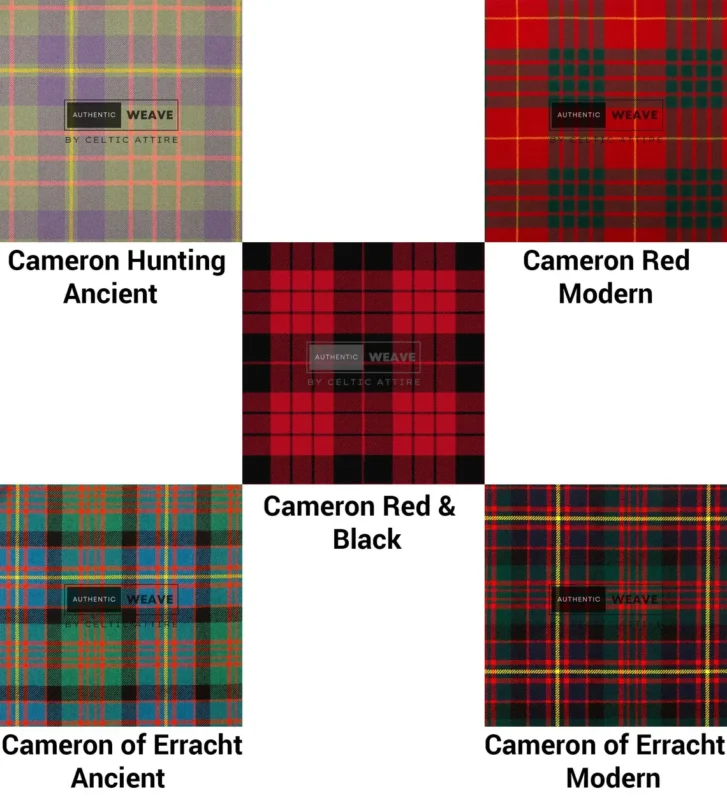 Clan Cameron Tartan Fabrics
