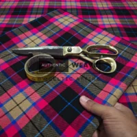 MacMillan Black Muted Tartan Fabric