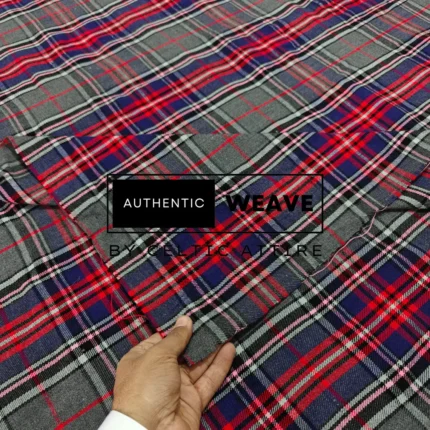 Stewart Gray Tartan Fabric