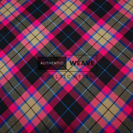 MacMillan Black Muted Tartan Fabric