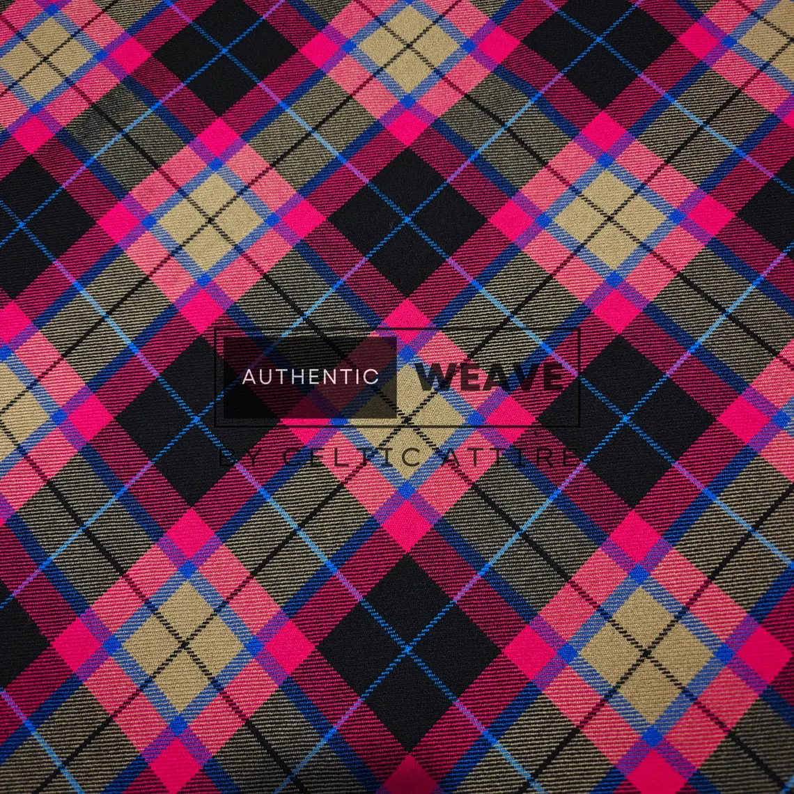 MacMillan Black Muted Tartan Fabric MacMillan Black Muted Tartan Fabric