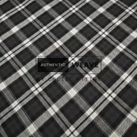 Scottish National Black Tartan Fabric