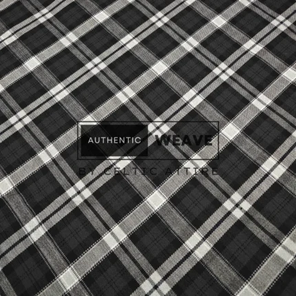 Scottish National Black Tartan Fabric