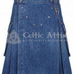 Heavy Drilled Denim Utility Kilt