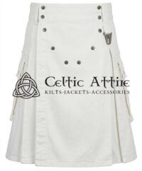 Heavy Drilled Denim Utility Kilt – Tactical Workwear Kilt, Black Or Blue, Custom Fit - Image 9