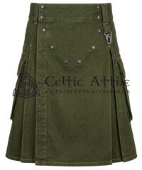 Heavy Drilled Denim Utility Kilt – Tactical Workwear Kilt, Black Or Blue, Custom Fit - Image 11